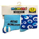 Momoko Kids Socks - Mini Monster 2pk - 3-5yrs