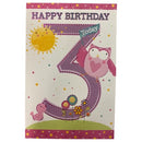 Elegance Birthday Card - 3yr old Girl