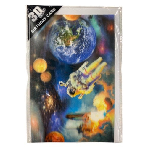 3D Space Birthday Card