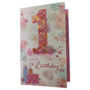 Elegance Birthday Card - 1yr old Girl