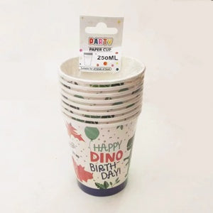 Dinosaurs Theme Party Paper Cups Pkt 8