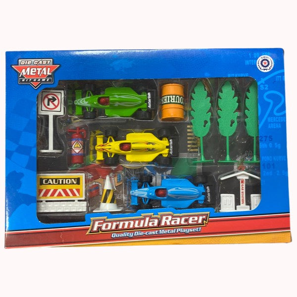 Die cast Formula Racer Playset - assorted