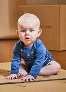 LFOH | Blake Bodysuit-Denim Marle Stipple