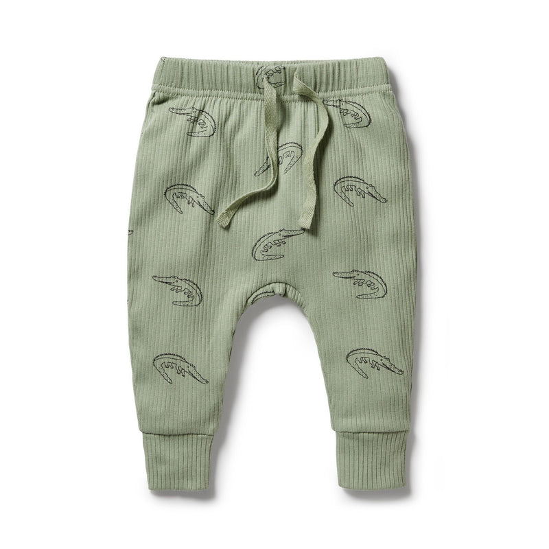 Wilson & Frenchy | Rib Slouch Pant-Little Croc