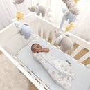 Living Textiles | Zip Up Swaddle 0-2 Tog- Mason Elephant - Asstd Sizes