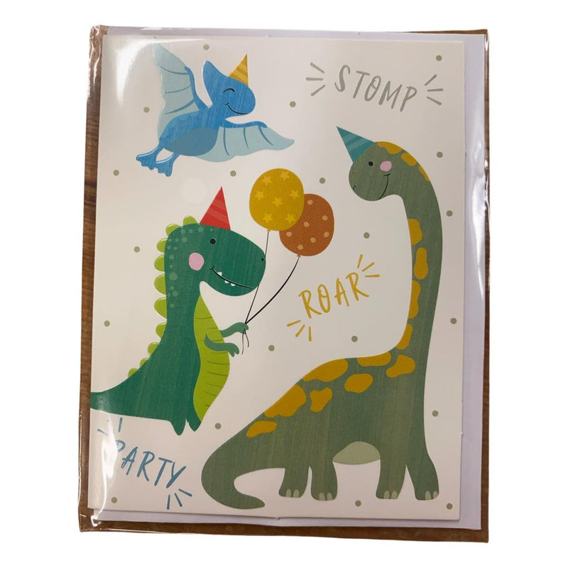 CARD  - BIRTHDAY JUVENILE DINO