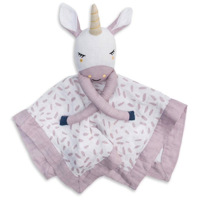 Lulujo Unicorn Muslin Lovie  Blanket