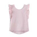 Cracked Soda | lacey frill Top - pink
