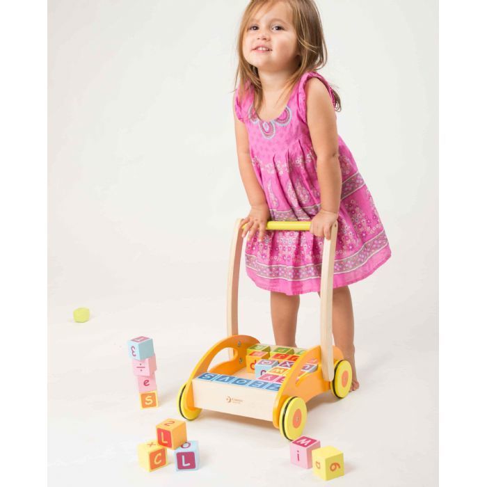 Baby First | Wooden Baby Walker with Blocks