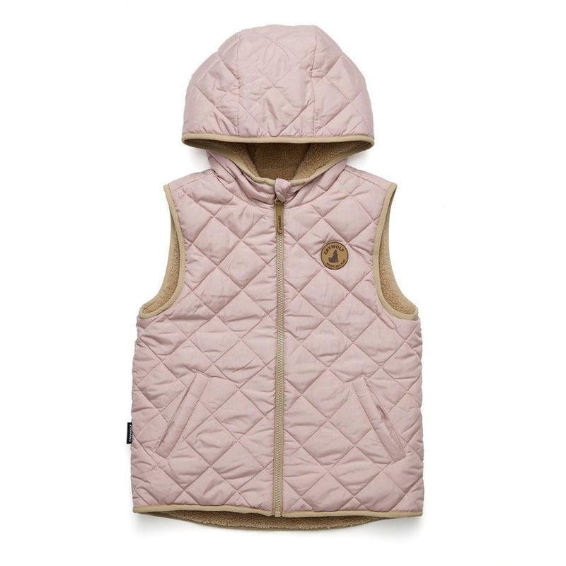 Crywolf | Reversible Vest -Dusty Pink/Camel