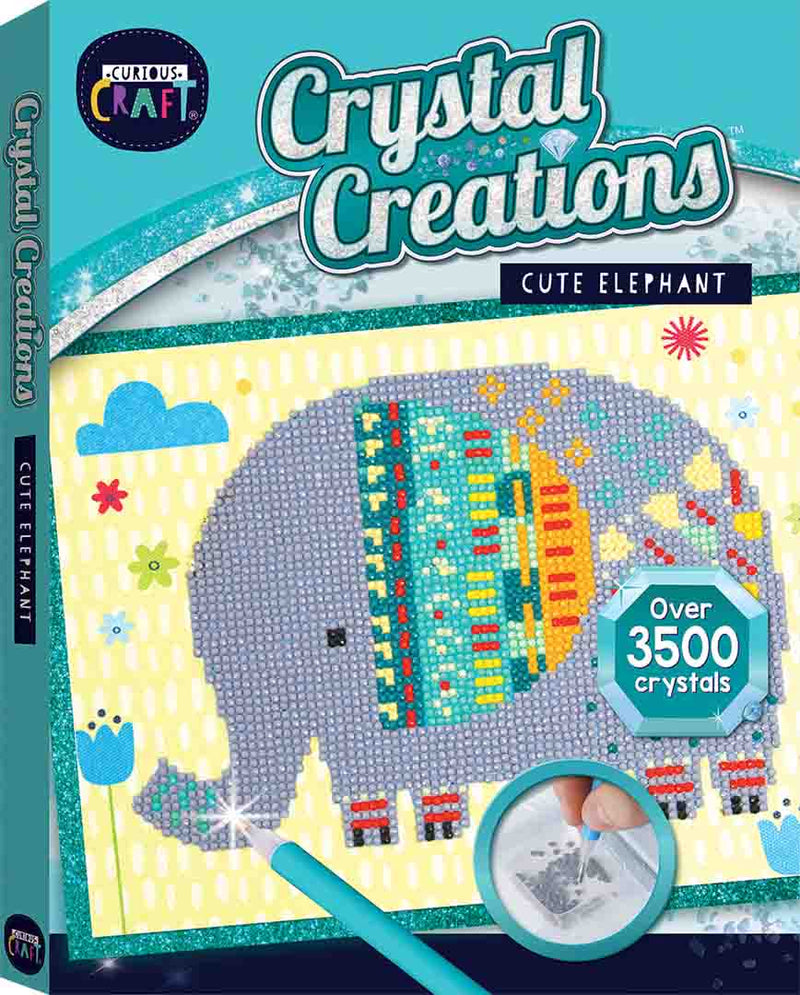 Curious Craft: Crystal Creations Canvas Cute Elephant RRP $13.99