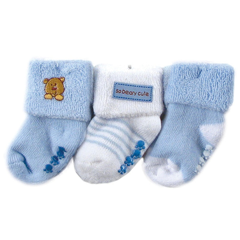 So Beary Cute Non-Skid Socks 3pk