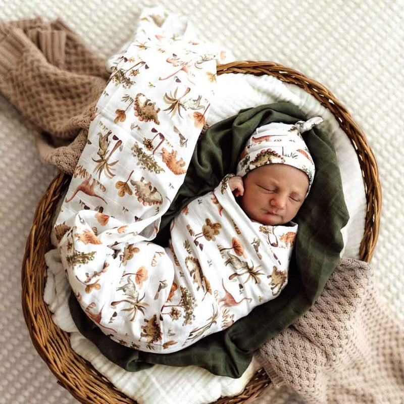 Snuggle Hunny Dino Organic Muslin Wrap