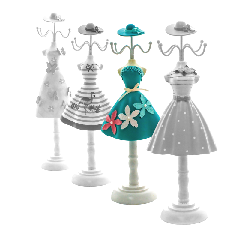 Jewellery Stand - Teal Flowers  RRP $27.99  SPECIAL