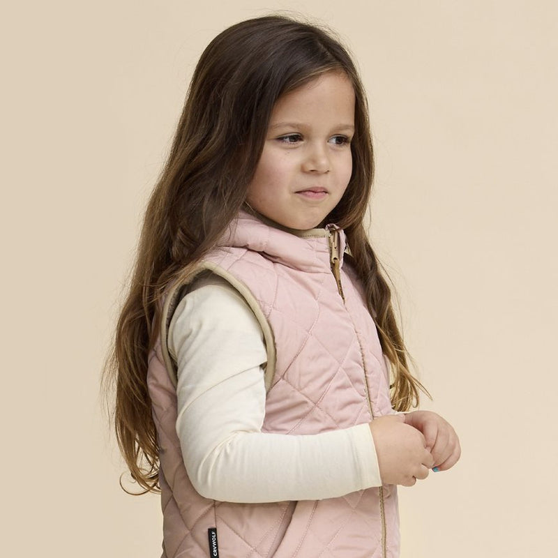 Crywolf | Reversible Vest -Dusty Pink/Camel