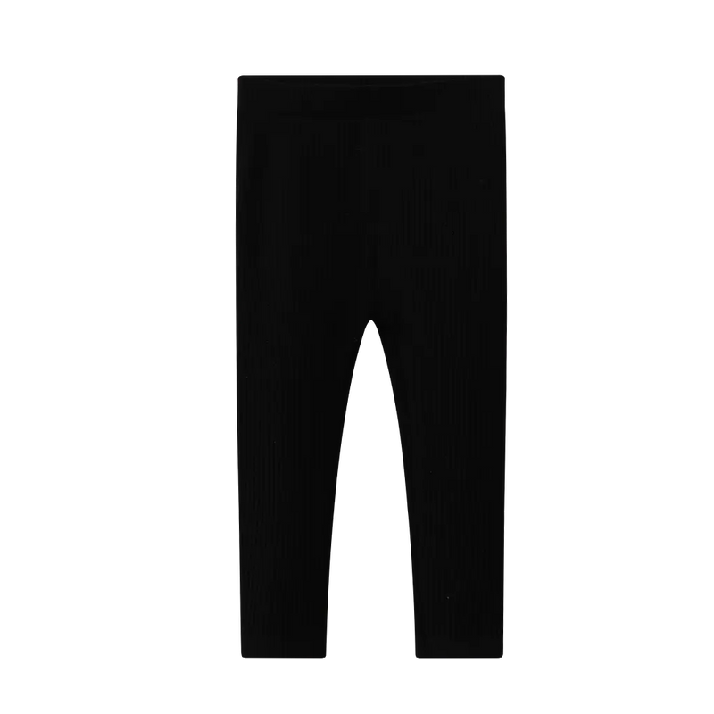 Cracked Soda | Maya Ribbed Leggings-Black