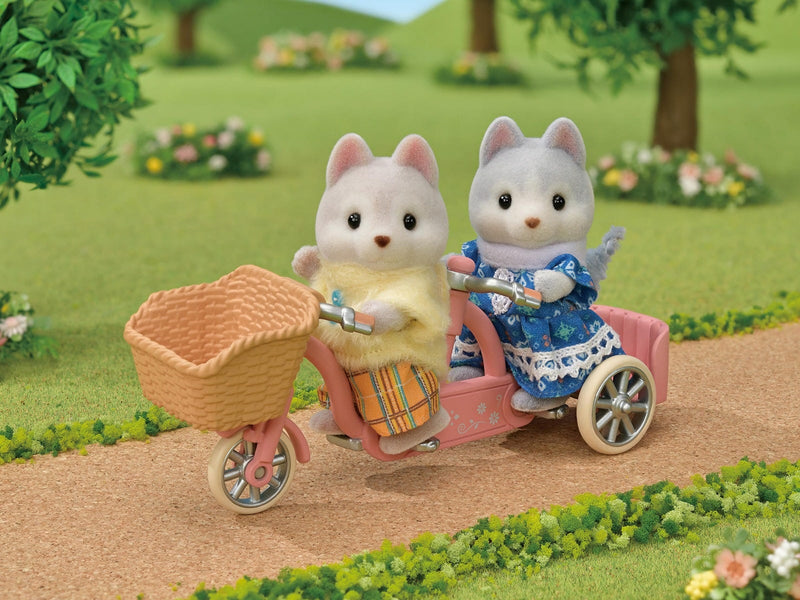 Sylvanian Families | Tandem Cycling Set -Husky Sister & Brother-