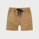 Cracked Soda | Knox Embossed Denim Short Tan-Baby