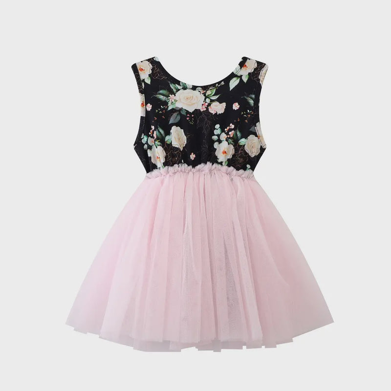 Cracked Soda | Lacey Navy Floral Tutu Dress