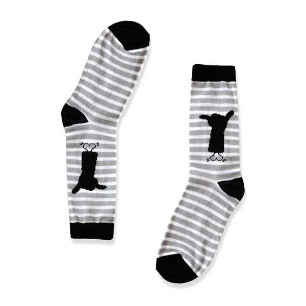 Hello Stranger Socks - Black/grey|white