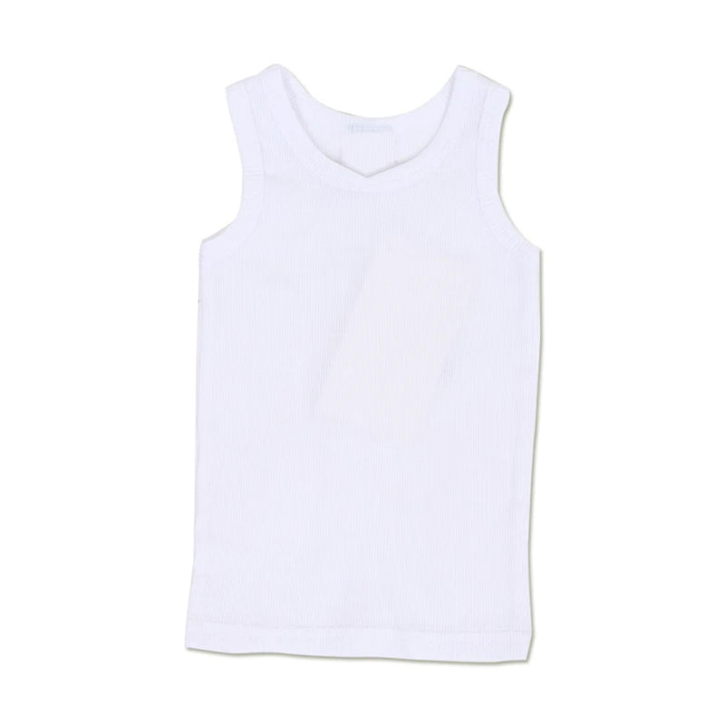 Blue Bunny | Cotton Baby Singlet - White