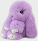 Fluffy Bunny Keyring - Asstd Colours