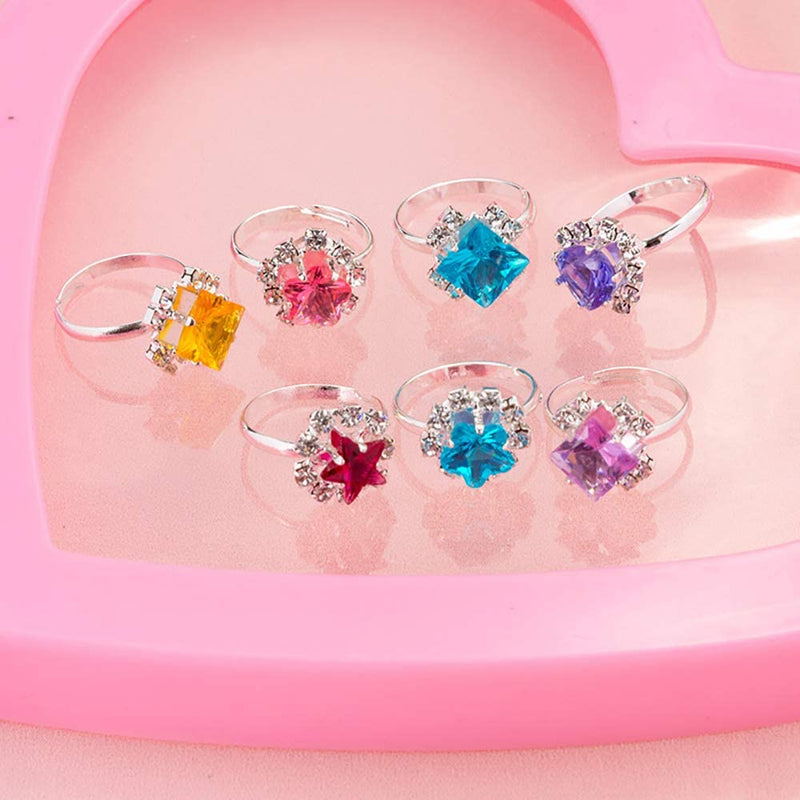 Little Girls Jewelry Rings with Rhinestone