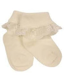 Korango | Rossettes Girl Frill Socks 2 Pk in Ivory