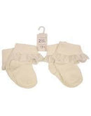 Korango | Rossettes Girl Frill Socks 2 Pk in Ivory