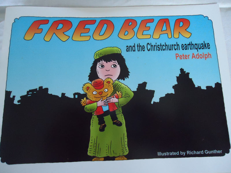 Fred bear and the Christchurch earthquake by Peter Adolph