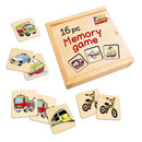 Fun Factory  | Wooden transport Memory Game, 16 Piece Brand