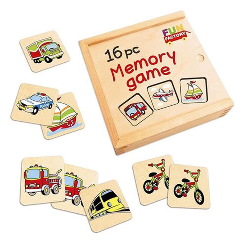 Fun Factory Wooden Memory Game, 16 Piece Brand