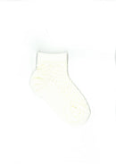 Columbine | Merino Zigzag Crop Socks - Cream