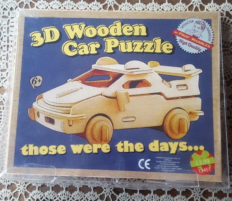 3D Retro Wooden Puzzle - Asstd