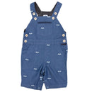 Korango | Baby Kombi Van Embroidered Shortalls - Denim Blue