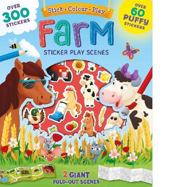 Fold Out Farm Foam Stickers book