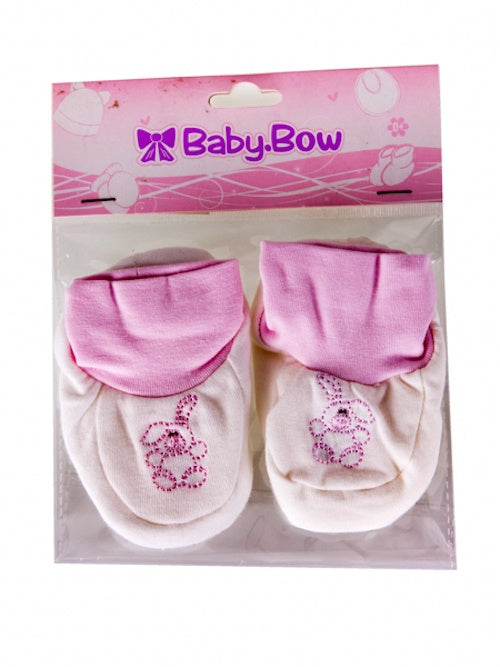 Baby Bow | Baby Booties - Pink Bunny