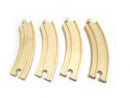 4pk Long Curved  Wooden Track
