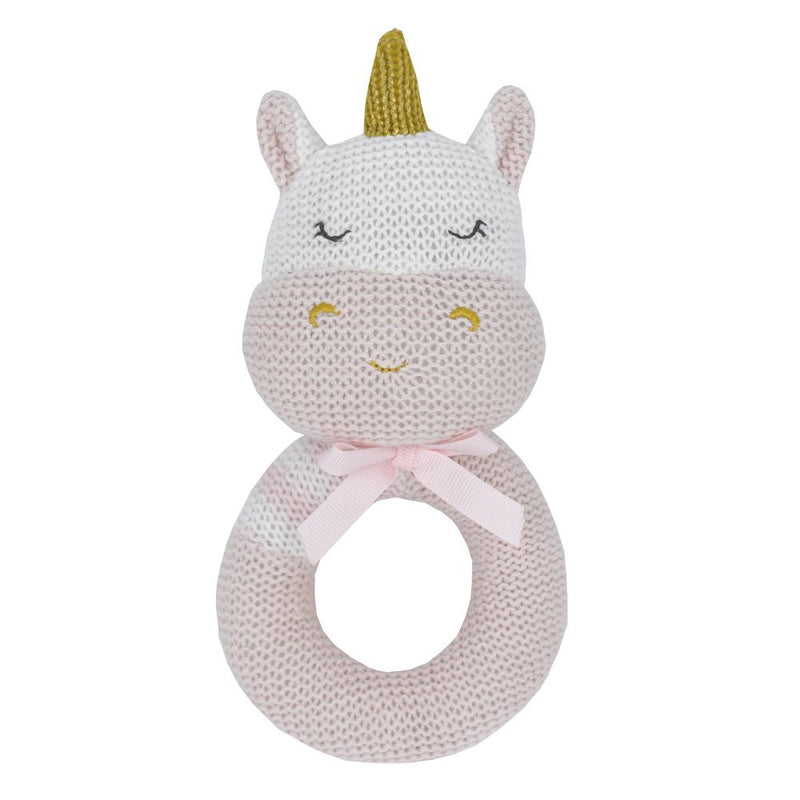 Living Textiles | Knit Rattle - Kenzie Unicorn