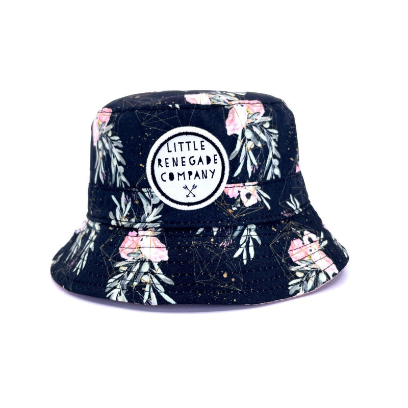 Little  Renegade | Reversible Bucket Hat - Floral Valentine