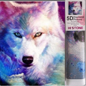 5D Crystal Bead Diamond Art - Wolf
