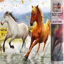 5D Diamond Art Crystal Beads - Running Horses