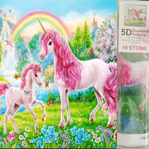 5D Diamond Art - Rainbow Unicorns