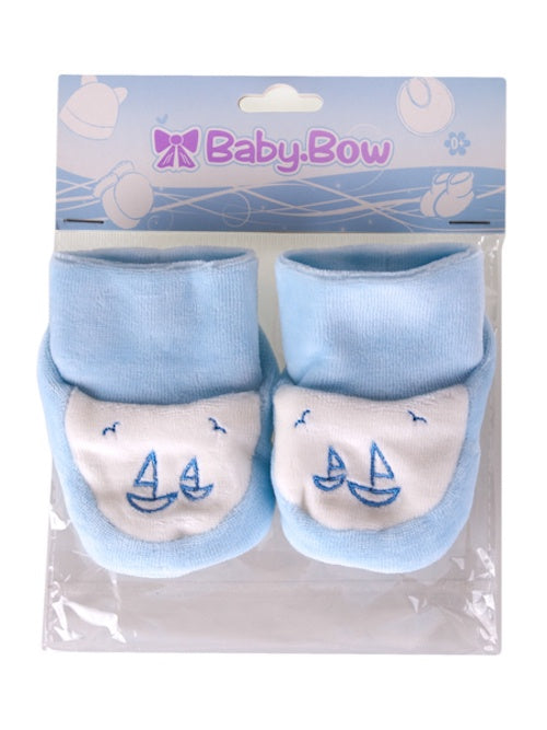 Baby Bow | Baby Booties - Sailboats