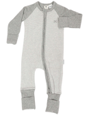 Korango | Panda Zip Baby Romper -Grey