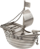 Pewter Pirate Ship Money box