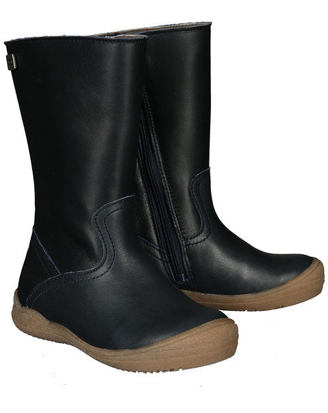 Richter navy leather boot - Girls