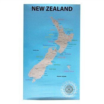 Scratch New Zealand Map