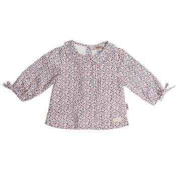 Love Henry Baby Girl's Blue & Pink Floral shirt