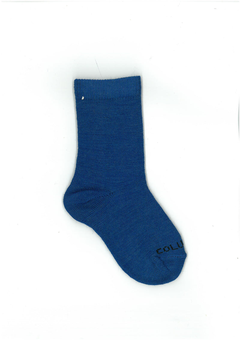 Columbine | Merino Crew Sock - Solid Cos Blue